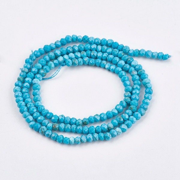 PandaHall Dyed Natural Turquoise Beads Strands, Faceted, Rondelle, 3x2mm, Hole: 1mm, about 185pcs/strand, 15.5 inch(38.5cm) Natural..., Green
PandaHall Dyed Natural Turquoise Beads Strands, Faceted, Rondelle, 3x2mm, Hole: 1mm, about 185pcs/strand, 15.5 inch(38.5cm) Natural..., Green