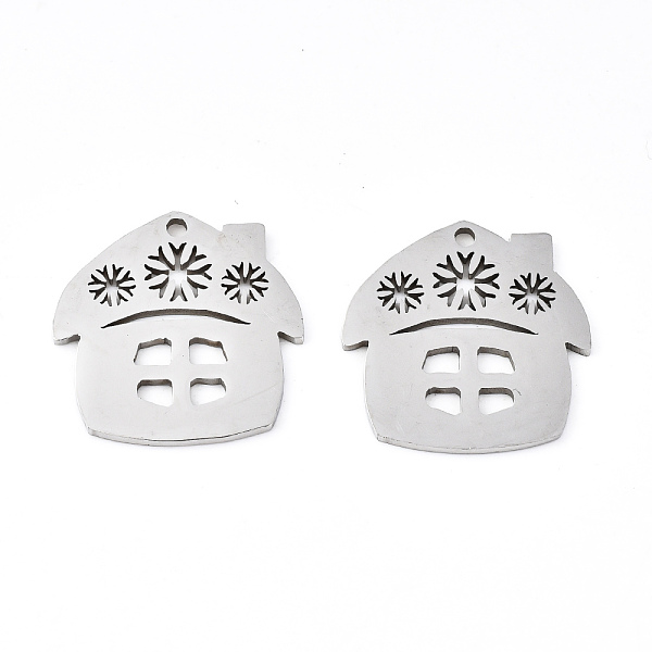 PandaHall 201 Stainless Steel Pendants, Laser Cut, Christmas Cabin with Snowflake, Stainless Steel Color, 18x17.5x1mm, Hole: 1.4mm 201...
PandaHall 201 Stainless Steel Pendants, Laser Cut, Christmas Cabin with Snowflake, Stainless Steel Color, 18x17.5x1mm, Hole: 1.4mm 201...