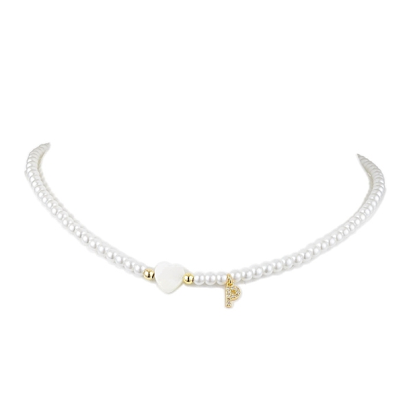 PandaHall Brass Micro Pave Grade AAA Cubic Zirconia Letter Pendant Necklaces, Heart & Round Baking Painted Pearlized Glass Pearl Beaded..., White
PandaHall Brass Micro Pave Grade AAA Cubic Zirconia Letter Pendant Necklaces, Heart & Round Baking Painted Pearlized Glass Pearl Beaded..., White