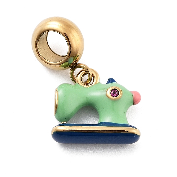 PandaHall 304 Stainless Steel Enamel European Dangle Charms, Sewing Machine Large Hole Pendants, Golden, 21mm, Hole: 4.5mm, Pendant..., Green
PandaHall 304 Stainless Steel Enamel European Dangle Charms, Sewing Machine Large Hole Pendants, Golden, 21mm, Hole: 4.5mm, Pendant..., Green