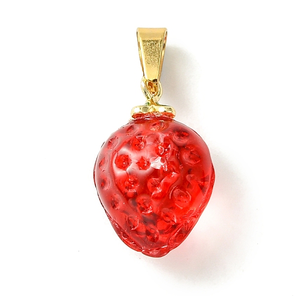 PandaHall Handmade Lampwork Pendants, with Brass Enamel Findings, Strawberry Charm, Red, 18.5x12x10mm, Hole: 6x3mm Brass+Lampwork Strawberry...
PandaHall Handmade Lampwork Pendants, with Brass Enamel Findings, Strawberry Charm, Red, 18.5x12x10mm, Hole: 6x3mm Brass+Lampwork Strawberry...