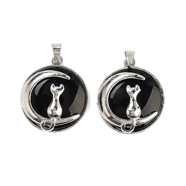 PandaHall Glass Pendants, with Alloy Findings, Flat Round, Platinum, Moon with Cat, Black, 31x27x10.5mm, Hole: 6.5x3.5mm Alloy+Glass Flat...
PandaHall Glass Pendants, with Alloy Findings, Flat Round, Platinum, Moon with Cat, Black, 31x27x10.5mm, Hole: 6.5x3.5mm Alloy+Glass Flat...
