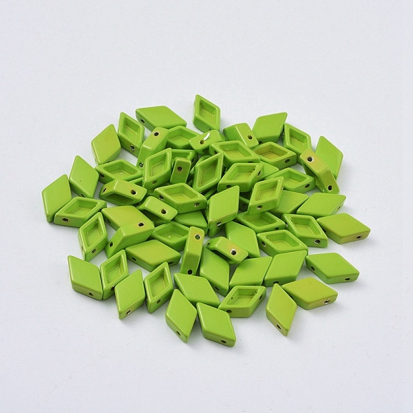 PandaHall Spray Painted Alloy Multi-Strand Links, For Tile Elastic Bracelets Making, Rhombus, Lime, 12x7x3.5mm, Hole: 0.8mm Alloy Rhombus..., Green
PandaHall Spray Painted Alloy Multi-Strand Links, For Tile Elastic Bracelets Making, Rhombus, Lime, 12x7x3.5mm, Hole: 0.8mm Alloy Rhombus..., Green