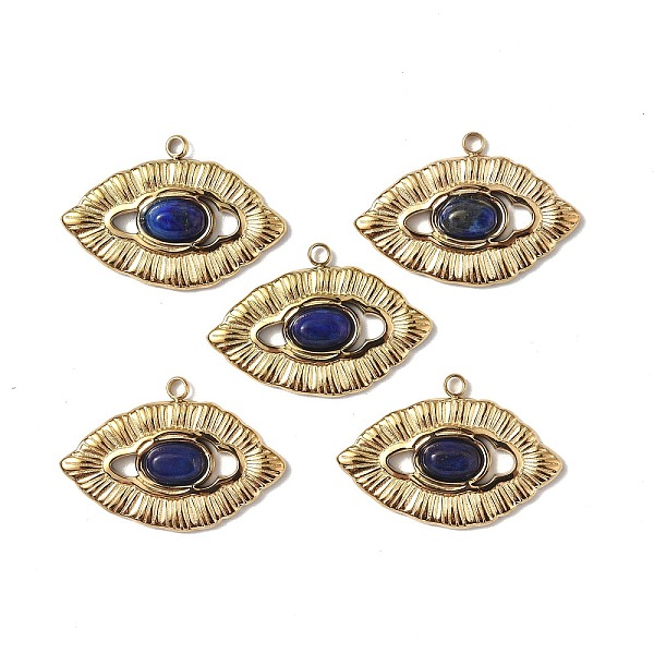 PandaHall Vacuum Plating 201 Stainless Steel Natural Natural Lapis Lazuli Pendants, Real 18K Gold Plated, Eye Charms, 15.5x23x3.5mm, Hole...
PandaHall Vacuum Plating 201 Stainless Steel Natural Natural Lapis Lazuli Pendants, Real 18K Gold Plated, Eye Charms, 15.5x23x3.5mm, Hole...