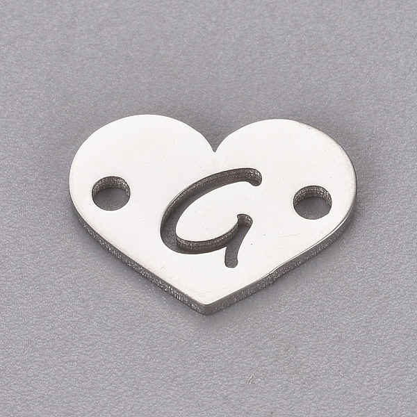 PandaHall 304 Stainless Steel Links, Heart with Letter, Stainless Steel Color, Letter.G, 9x12x1mm, Hole: 1.2mm 304 Stainless Steel Heart
PandaHall 304 Stainless Steel Links, Heart with Letter, Stainless Steel Color, Letter.G, 9x12x1mm, Hole: 1.2mm 304 Stainless Steel Heart