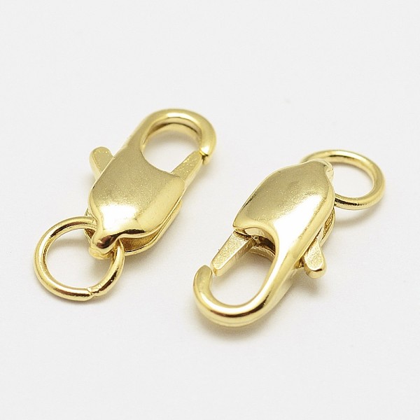 PandaHall Brass Lobster Claw Clasps, Cadmium Free & Nickel Free & Lead Free, Real 18K Gold Plated, 12x6x3mm, Hole: 3.8mm Brass Others
PandaHall Brass Lobster Claw Clasps, Cadmium Free & Nickel Free & Lead Free, Real 18K Gold Plated, 12x6x3mm, Hole: 3.8mm Brass Others