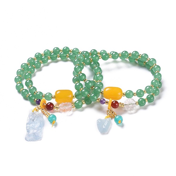 PandaHall Two Loops Stretch Wrap Bracelets, with Dyed Jade and Beeswax, Carnelian & Aquamarine, Acrylic Beads, Green, 14.5 inch(37cm) White...
PandaHall Two Loops Stretch Wrap Bracelets, with Dyed Jade and Beeswax, Carnelian & Aquamarine, Acrylic Beads, Green, 14.5 inch(37cm) White...