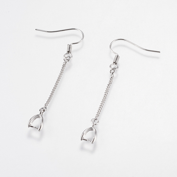 PandaHall Brass Earring Hooks, with Ice Pick Pinch Bails and Twisted Chains, Long-Lasting Plated, Lead Free & Cadmium Free, Platinum...
PandaHall Brass Earring Hooks, with Ice Pick Pinch Bails and Twisted Chains, Long-Lasting Plated, Lead Free & Cadmium Free, Platinum...