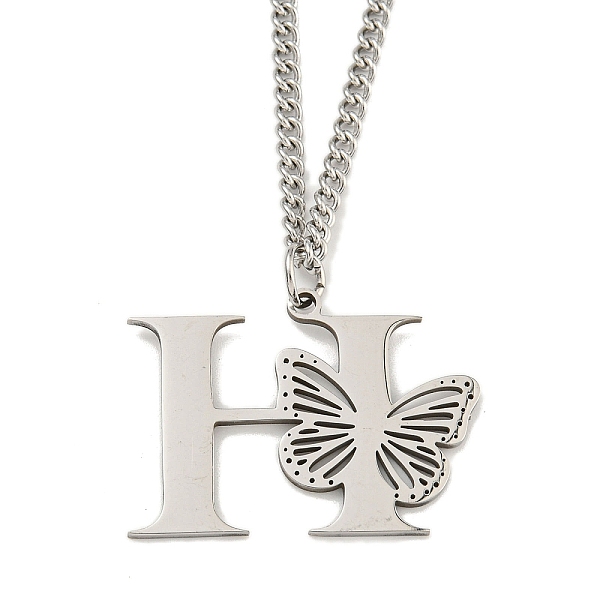 PandaHall 201 Stainless Steel Necklaces, Letter H, 23.74 inch(60.3cm) p: 26x35x1.3mm 202 Stainless Steel Letter H
PandaHall 201 Stainless Steel Necklaces, Letter H, 23.74 inch(60.3cm) p: 26x35x1.3mm 202 Stainless Steel Letter H