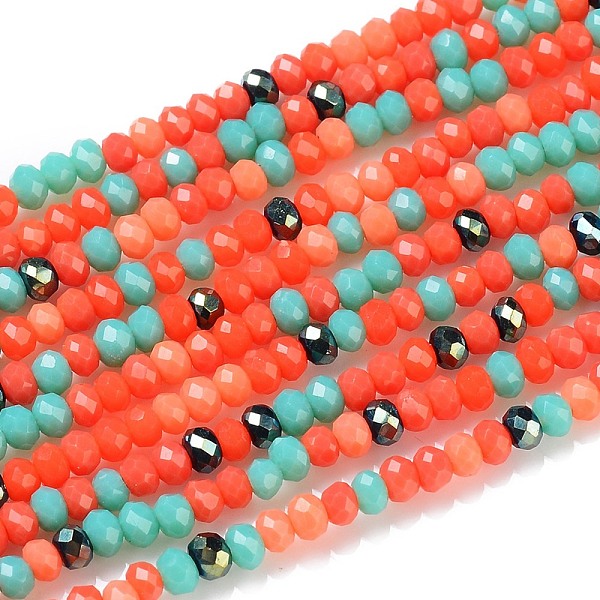 PandaHall Glass Beads Strands, Faceted, Rondelle, Coral, 2~3.2x1.8~2.6mm, Hole: 0.8mm, about 185~186pcs/Strand, 15.55~15.75 inch(39.5~40cm)..., Red
PandaHall Glass Beads Strands, Faceted, Rondelle, Coral, 2~3.2x1.8~2.6mm, Hole: 0.8mm, about 185~186pcs/Strand, 15.55~15.75 inch(39.5~40cm)..., Red