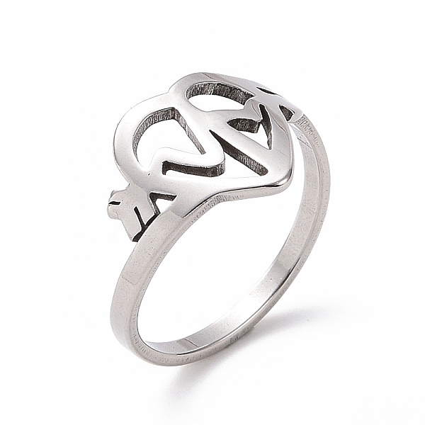 PandaHall 201 Stainless Steel Heart Beat Finger Ring, Hollow Wide Ring for Women, Stainless Steel Color, US Size 6 1/2(16.9mm) 201 Stainless...
PandaHall 201 Stainless Steel Heart Beat Finger Ring, Hollow Wide Ring for Women, Stainless Steel Color, US Size 6 1/2(16.9mm) 201 Stainless...