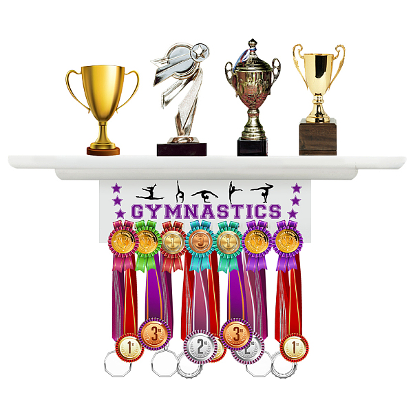 PandaHall SUPERDANT Gymnastics Wood Trophy and Medal Display Shelf Sturdy Medal Holders for Gymnastics Honors Wall Mount Rack Medal Hanger..., White
PandaHall SUPERDANT Gymnastics Wood Trophy and Medal Display Shelf Sturdy Medal Holders for Gymnastics Honors Wall Mount Rack Medal Hanger..., White