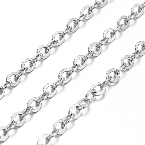 PandaHall Brass Flat Oval Cable Chains, Unwelded, with Spool, Cadmium Free & Nickel Free & Lead Free, Platinum, 3.5x3x0.5mm, about 301.83...
PandaHall Brass Flat Oval Cable Chains, Unwelded, with Spool, Cadmium Free & Nickel Free & Lead Free, Platinum, 3.5x3x0.5mm, about 301.83...