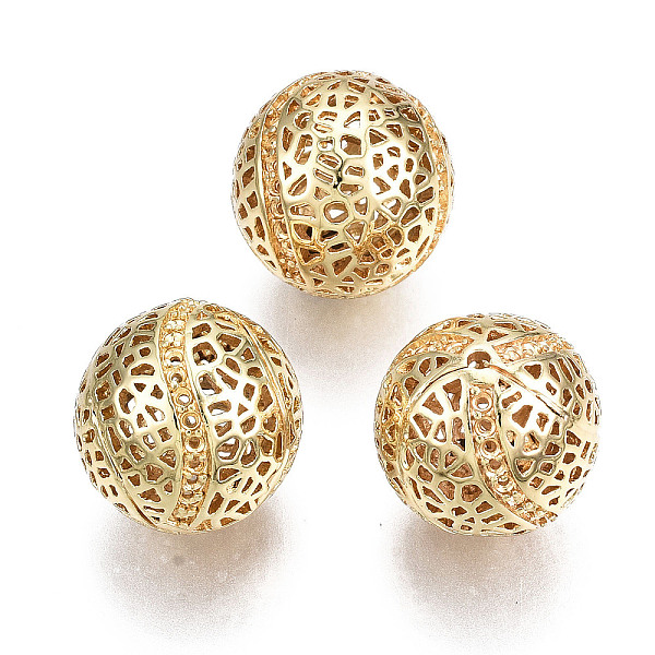 PandaHall Brass Beads, Nickel Free, Hollow, Round, Real 18K Gold Plated, 13mm, Hole: 1mm Brass Round
PandaHall Brass Beads, Nickel Free, Hollow, Round, Real 18K Gold Plated, 13mm, Hole: 1mm Brass Round