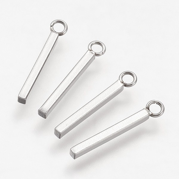 PandaHall 304 Stainless Steel Pendants, Cuboid, Stainless Steel Color, 18x1.5x1.5mm, Hole: 1.5mm 304 Stainless Steel Cuboid
PandaHall 304 Stainless Steel Pendants, Cuboid, Stainless Steel Color, 18x1.5x1.5mm, Hole: 1.5mm 304 Stainless Steel Cuboid