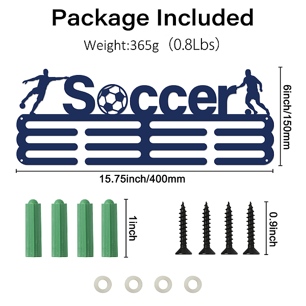 PandaHall SUPERDANT Soccer Medal Holder Sports Medals Display Black Iron Wall Mounted Hooks for 60+ Hanging Medal Rack Display Aquamarine...
PandaHall SUPERDANT Soccer Medal Holder Sports Medals Display Black Iron Wall Mounted Hooks for 60+ Hanging Medal Rack Display Aquamarine...
