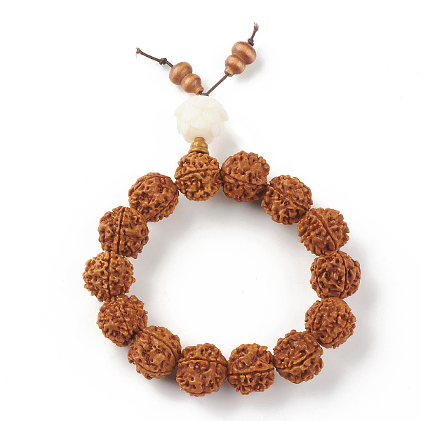 PandaHall Mala Beads Bracelet, Round Natural Rudraksha Beaded Stretch Bracelet for Women, with Plastic Lotus, Sienna, Inner Diameter: 2-1/2..., Brown
PandaHall Mala Beads Bracelet, Round Natural Rudraksha Beaded Stretch Bracelet for Women, with Plastic Lotus, Sienna, Inner Diameter: 2-1/2..., Brown