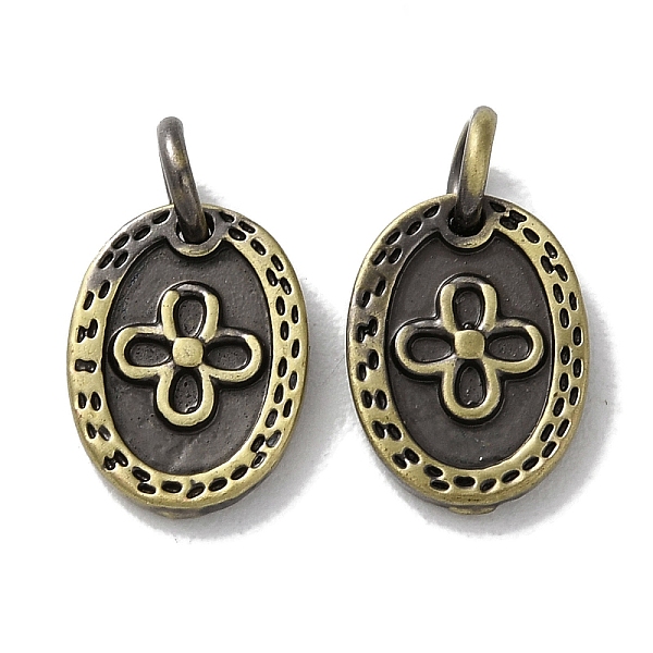 PandaHall Tibetan Style Brass Pendants, Cadmium Free & Lead Free, Oval with Flower, Antique Bronze, 12x9x1.5mm, Hole: 3mm Brass Oval
PandaHall Tibetan Style Brass Pendants, Cadmium Free & Lead Free, Oval with Flower, Antique Bronze, 12x9x1.5mm, Hole: 3mm Brass Oval