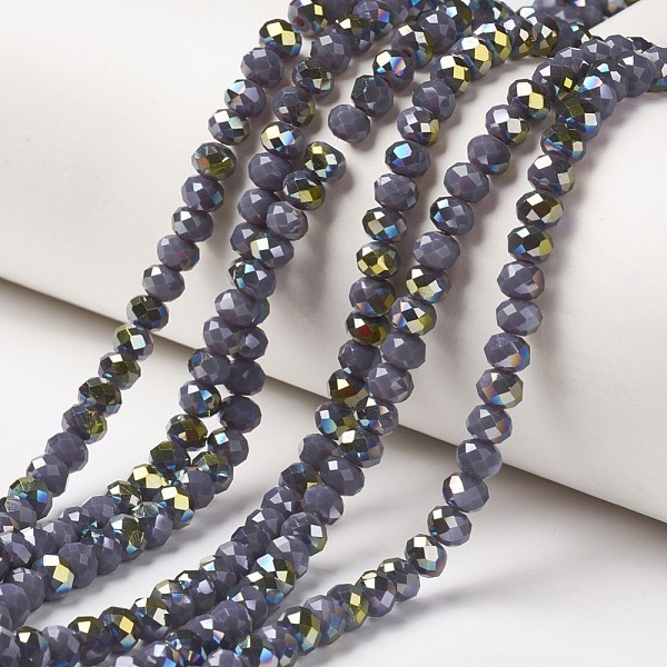 PandaHall Electroplate Opaque Glass Beads Strands, Half Green Plated, Faceted, Rondelle, Slate Blue, 4x3mm, Hole: 0.4mm, about...
PandaHall Electroplate Opaque Glass Beads Strands, Half Green Plated, Faceted, Rondelle, Slate Blue, 4x3mm, Hole: 0.4mm, about...
