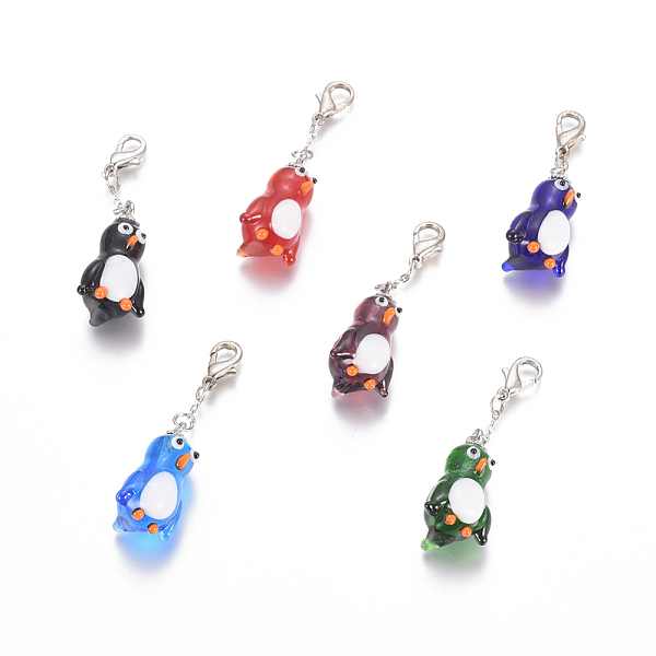 PandaHall Handmade Lampwork Pendants, with Platinum Tone Brass Lobster Clasps, Penguin, Mixed Color, 45.5mm Brass+Lampwork Penguin..., Multicolor
PandaHall Handmade Lampwork Pendants, with Platinum Tone Brass Lobster Clasps, Penguin, Mixed Color, 45.5mm Brass+Lampwork Penguin..., Multicolor