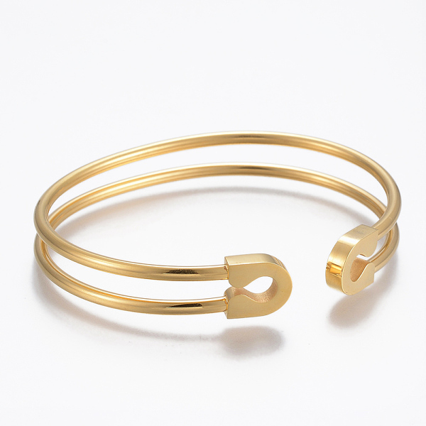 PandaHall Trendy 304 Stainless Steel Torque Cuff Bangles, Golden, 47x59mm 304 Stainless Steel
PandaHall Trendy 304 Stainless Steel Torque Cuff Bangles, Golden, 47x59mm 304 Stainless Steel
