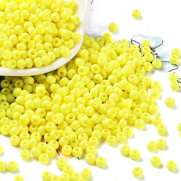 PandaHall Baking Paint Glass Seed Beads, Round, Light Yellow, 4x3mm, Hole: 1.2mm, about 7650pcs/pound Glass Yellow
PandaHall Baking Paint Glass Seed Beads, Round, Light Yellow, 4x3mm, Hole: 1.2mm, about 7650pcs/pound Glass Yellow