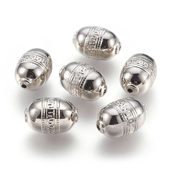 PandaHall CCB Plastic Carved Beads, Oval, Platinum, 27x18mm, Hole: 3mm Plastic Oval
PandaHall CCB Plastic Carved Beads, Oval, Platinum, 27x18mm, Hole: 3mm Plastic Oval