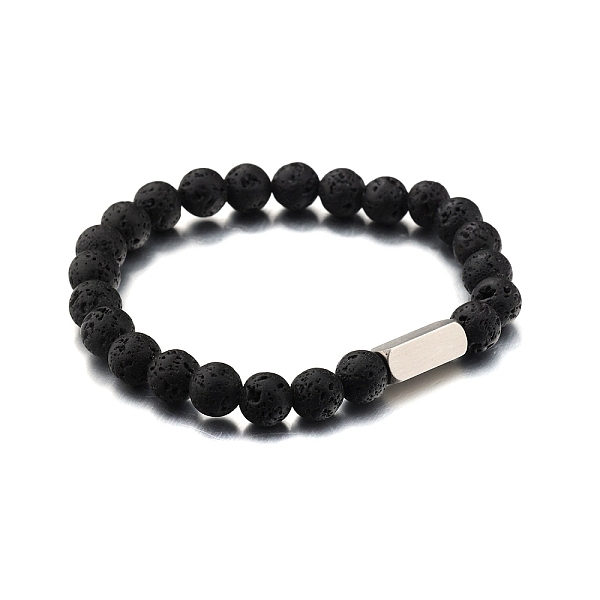 PandaHall Natural Lava Rock Round Beaded Stretch Bracelet, with Stamping Blank Stainless Steel Cube Beaded, 7-1/4 inch(18.5cm) Lava Rock...
PandaHall Natural Lava Rock Round Beaded Stretch Bracelet, with Stamping Blank Stainless Steel Cube Beaded, 7-1/4 inch(18.5cm) Lava Rock...