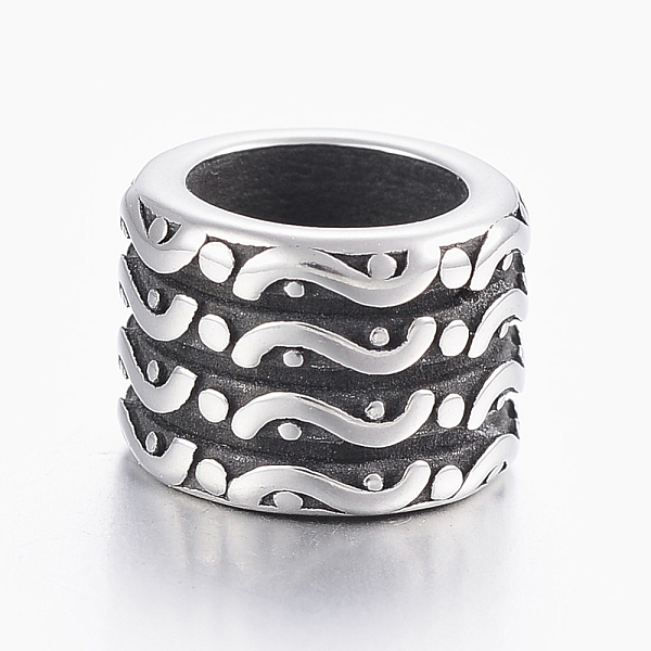 PandaHall 304 Stainless Steel Beads, Large Hole Beads, Column, Antique Silver, 12x9mm, Hole: 8.5mm 304 Stainless Steel Column
PandaHall 304 Stainless Steel Beads, Large Hole Beads, Column, Antique Silver, 12x9mm, Hole: 8.5mm 304 Stainless Steel Column