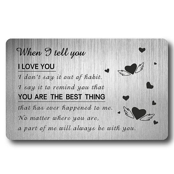 PandaHall Rectangle 201 Stainless Steel Custom Thermal Transfer Wallet Card, Heart Pattern, 550x850x0.7mm Stainless Steel Heart
PandaHall Rectangle 201 Stainless Steel Custom Thermal Transfer Wallet Card, Heart Pattern, 550x850x0.7mm Stainless Steel Heart