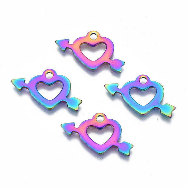 PandaHall Ion Plating(IP) 201 Stainless Steel Pendants, Cadmium Free & Nickel Free & Lead Free, Heart, Rainbow Color, 12x19.5x1mm, Hole...
PandaHall Ion Plating(IP) 201 Stainless Steel Pendants, Cadmium Free & Nickel Free & Lead Free, Heart, Rainbow Color, 12x19.5x1mm, Hole...