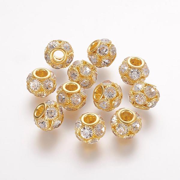 PandaHall Brass Beads, with Grade A Rhinestone, Rondelle, Golden, Crystal, 8x8mm, Hole: 2mm Brass+Rhinestone Rondelle Clear
PandaHall Brass Beads, with Grade A Rhinestone, Rondelle, Golden, Crystal, 8x8mm, Hole: 2mm Brass+Rhinestone Rondelle Clear