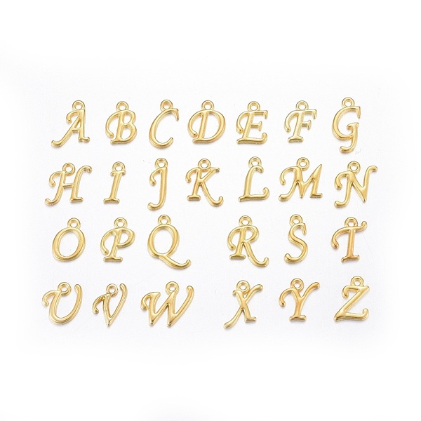 PandaHall Alloy Letter Pendants, Rack Plating, Letter A~Z, Golden, 12~17x4~15x2mm, Hole: 1.5mm, 26letters, 1pc/letter, 26pcs/set Alloy...
PandaHall Alloy Letter Pendants, Rack Plating, Letter A~Z, Golden, 12~17x4~15x2mm, Hole: 1.5mm, 26letters, 1pc/letter, 26pcs/set Alloy...