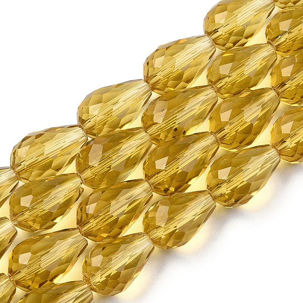 PandaHall Glass Beads Strands, Faceted, Teardrop, Goldenrod, 15x10mm, Hole: 2mm, about 48pcs/strand, 27.56 inch(70cm) Glass Teardrop Gold
PandaHall Glass Beads Strands, Faceted, Teardrop, Goldenrod, 15x10mm, Hole: 2mm, about 48pcs/strand, 27.56 inch(70cm) Glass Teardrop Gold