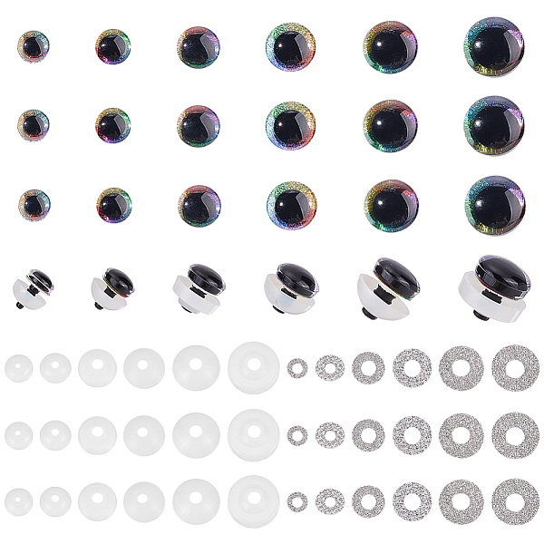 PandaHall 24 Sets 6 Style Plastic Doll Eyes, with PET Glitter Powder Finding, Craft Safety Eyes, for Crafts, Crochet Toy and Stuffed..., Multicolor
PandaHall 24 Sets 6 Style Plastic Doll Eyes, with PET Glitter Powder Finding, Craft Safety Eyes, for Crafts, Crochet Toy and Stuffed..., Multicolor