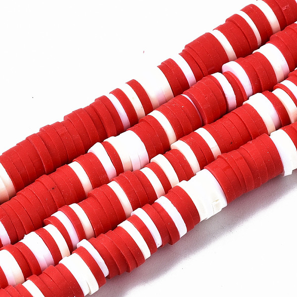 PandaHall Handmade Polymer Clay Beads Strands, for DIY Jewelry Crafts Supplies, Heishi Beads, Disc/Flat Round, Red, 6x0.5~1mm, Hole: 1.8mm...
PandaHall Handmade Polymer Clay Beads Strands, for DIY Jewelry Crafts Supplies, Heishi Beads, Disc/Flat Round, Red, 6x0.5~1mm, Hole: 1.8mm...
