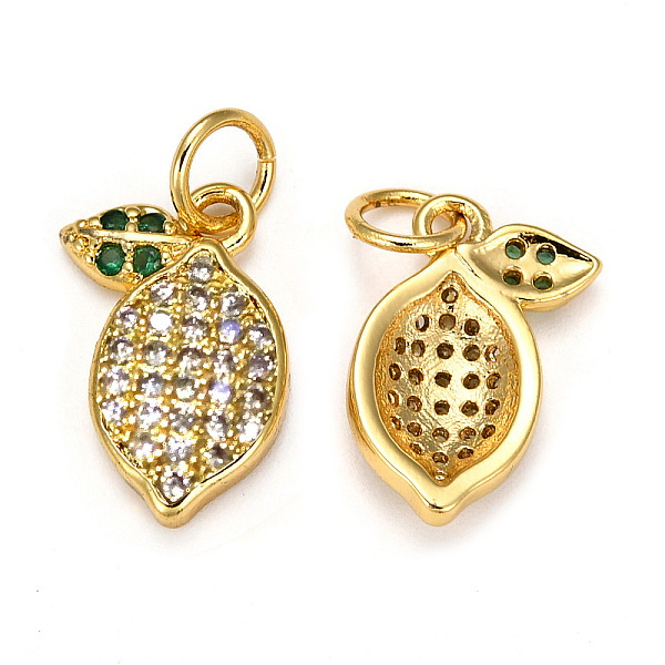 PandaHall Brass Micro Pave Cubic Zirconia Charms, with Jump Rings, Long-Lasting Plated, Lemon, Lemon Chiffon, Golden, 14x10x3mm, Hole: 1.5mm..., Yellow
PandaHall Brass Micro Pave Cubic Zirconia Charms, with Jump Rings, Long-Lasting Plated, Lemon, Lemon Chiffon, Golden, 14x10x3mm, Hole: 1.5mm..., Yellow