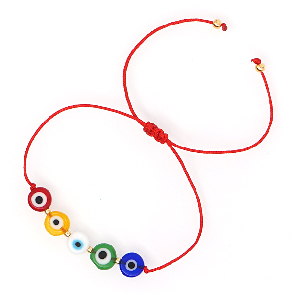 PandaHall Evil Eye Handmade Lampwork Braided Bead Bracelets for Women, Adjustable Golden Tone Beads Bracelets, Mixed Color, 11 inch(28cm)..., Multicolor
PandaHall Evil Eye Handmade Lampwork Braided Bead Bracelets for Women, Adjustable Golden Tone Beads Bracelets, Mixed Color, 11 inch(28cm)..., Multicolor