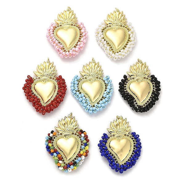 PandaHall Rack Plating Brass Pendants, Alloy and Clay, Real 18K Gold Plated, Cadmium Free & Lead Free, Long-Lasting Plated, Sacred Heart of..., Multicolor
PandaHall Rack Plating Brass Pendants, Alloy and Clay, Real 18K Gold Plated, Cadmium Free & Lead Free, Long-Lasting Plated, Sacred Heart of..., Multicolor