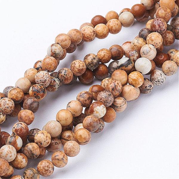 PandaHall Gemstone Beads Strands, Natural Picture Jasper, Round, about 4mm in diameter, hole: about 0.8mm, 15~16 inch Picture Jasper Round
PandaHall Gemstone Beads Strands, Natural Picture Jasper, Round, about 4mm in diameter, hole: about 0.8mm, 15~16 inch Picture Jasper Round