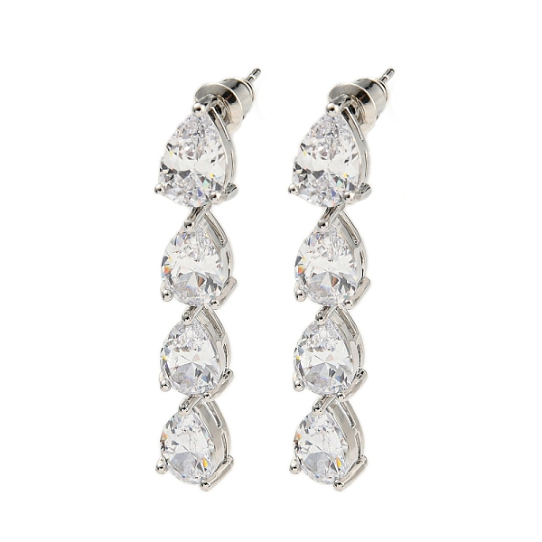 PandaHall Rack Plating Platinum Tone Brass Cubic Zirconia Studs Earrings for Women, Teardrop, Clear, 41x7mm Cubic Zirconia Teardrop Clear
PandaHall Rack Plating Platinum Tone Brass Cubic Zirconia Studs Earrings for Women, Teardrop, Clear, 41x7mm Cubic Zirconia Teardrop Clear