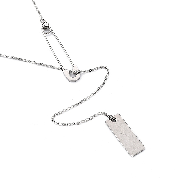 PandaHall 304 Stainless Steel Lariat Necklaces, Pendant Necklaces, with Lobster Claw Clasps, Rectangle with Safety Pin, Stainless Steel...
PandaHall 304 Stainless Steel Lariat Necklaces, Pendant Necklaces, with Lobster Claw Clasps, Rectangle with Safety Pin, Stainless Steel...