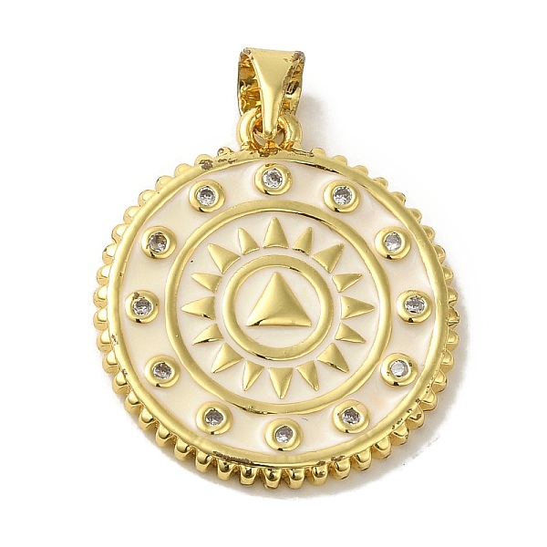 PandaHall Brass Enamel Micro Pave Cubic Zirconia Pendants, Real 18K Gold Plated, Round, White, 23x20x2mm, Hole: 5.5x3.8mm Brass+Cubic...
PandaHall Brass Enamel Micro Pave Cubic Zirconia Pendants, Real 18K Gold Plated, Round, White, 23x20x2mm, Hole: 5.5x3.8mm Brass+Cubic...