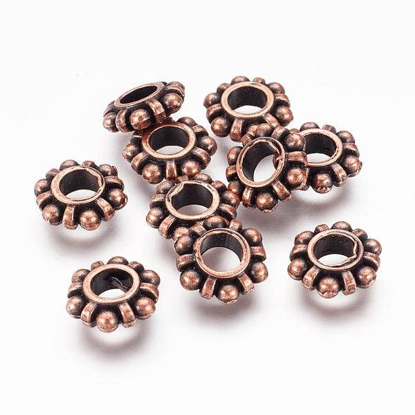 PandaHall Alloy Beads Spacers, Cadmium Free & Nickel Free & Lead Free, Flower, Red Copper, 11x4mm, Hole: 5mm Alloy Flower
PandaHall Alloy Beads Spacers, Cadmium Free & Nickel Free & Lead Free, Flower, Red Copper, 11x4mm, Hole: 5mm Alloy Flower