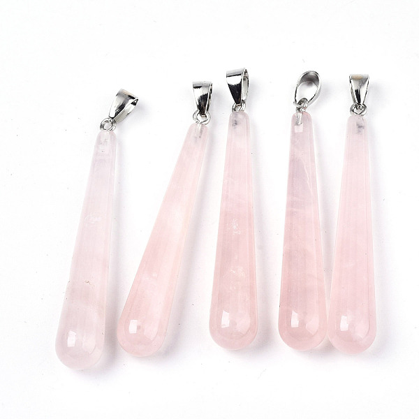 PandaHall Natural Rose Quartz Big Pendants, with Platinum Tone Iron Pinch Bail, Teardrop, 58.5~59.5x10mm, Hole: 4x6.5mm Rose Quartz Teardrop
PandaHall Natural Rose Quartz Big Pendants, with Platinum Tone Iron Pinch Bail, Teardrop, 58.5~59.5x10mm, Hole: 4x6.5mm Rose Quartz Teardrop