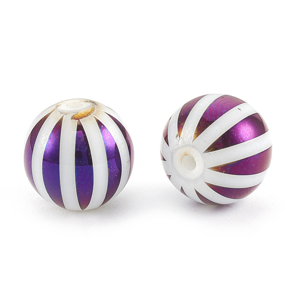 PandaHall Electroplate Glass Beads, Stripe Round, Purple Plated, 10x9.5~10mm, Hole: 1.2mm, 200pcs/bag Glass Stripe
PandaHall Electroplate Glass Beads, Stripe Round, Purple Plated, 10x9.5~10mm, Hole: 1.2mm, 200pcs/bag Glass Stripe