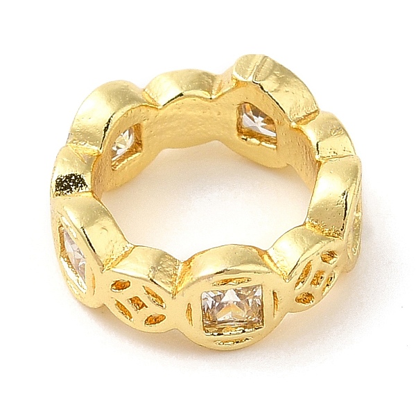 PandaHall Rack Plating Brass Micro Pave Cubic Zirconia Beads, Large Hole Beads, Cadmium Free & Lead Free, Flat Round, Real 18K Gold Plated..., Clear
PandaHall Rack Plating Brass Micro Pave Cubic Zirconia Beads, Large Hole Beads, Cadmium Free & Lead Free, Flat Round, Real 18K Gold Plated..., Clear