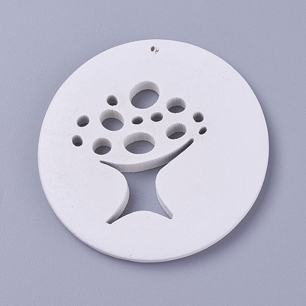 PandaHall Wood Big Pendants, Flat Round with Tree, Dyed, White, 49.5~50.5x4.5~5mm, Hole: 1.5mm Wood Flat Round White
PandaHall Wood Big Pendants, Flat Round with Tree, Dyed, White, 49.5~50.5x4.5~5mm, Hole: 1.5mm Wood Flat Round White