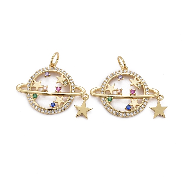 PandaHall Brass Micro Pave Colorful Cubic Zirconia Pendants, with Jump Rings, Long-Lasting Plated, Star with Star, Real 18K Gold Plated...
PandaHall Brass Micro Pave Colorful Cubic Zirconia Pendants, with Jump Rings, Long-Lasting Plated, Star with Star, Real 18K Gold Plated...