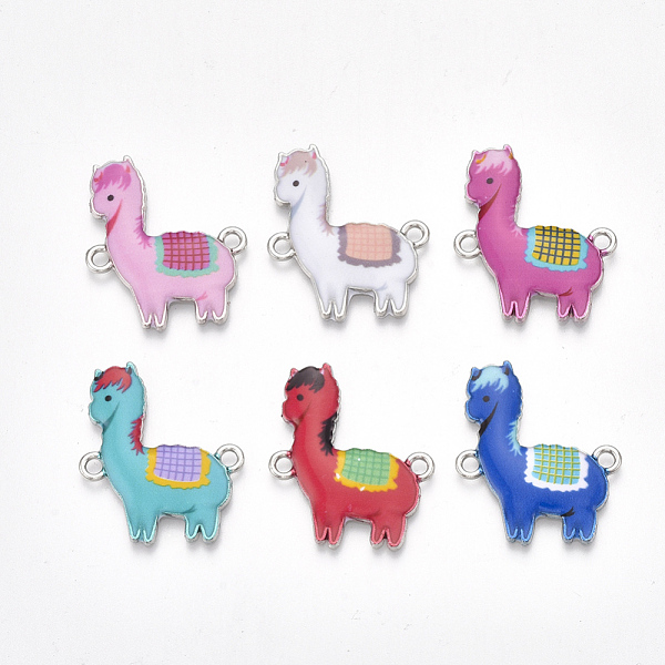 PandaHall Printed Alloy Links connectors, with Enamel, Llama/Alpaca, Platinum, Mixed Color, 26x22.5x2mm, Hole: 1.8mm Alloy Other Animal..., Multicolor
PandaHall Printed Alloy Links connectors, with Enamel, Llama/Alpaca, Platinum, Mixed Color, 26x22.5x2mm, Hole: 1.8mm Alloy Other Animal..., Multicolor